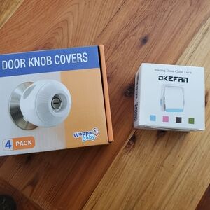 White Door Knob Covers - *2 Pack* and window locks